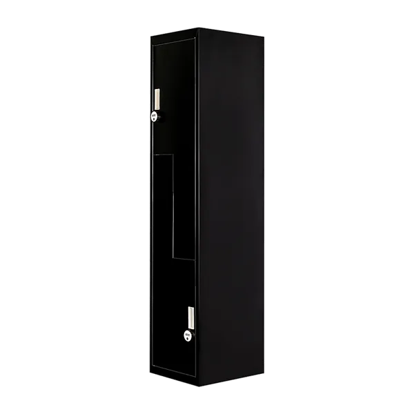 Black Two-Door L-shaped Office Gym Shed Storage Lockers