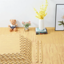 Natural Wood Interlocking Heavy Duty EVA Foam Gym Flooring Mats - 60x60cm - 24 Tiles