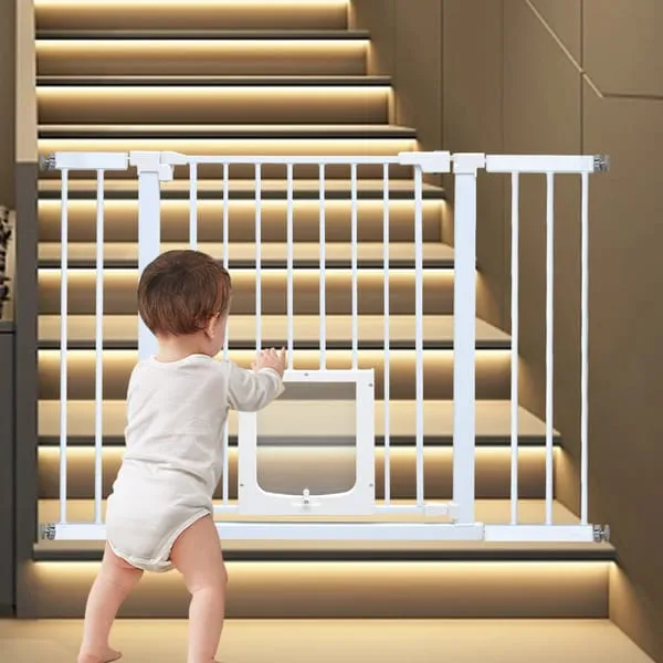 Alston 76cm Tall Baby Pet Security Gate Safety Adjustable Width