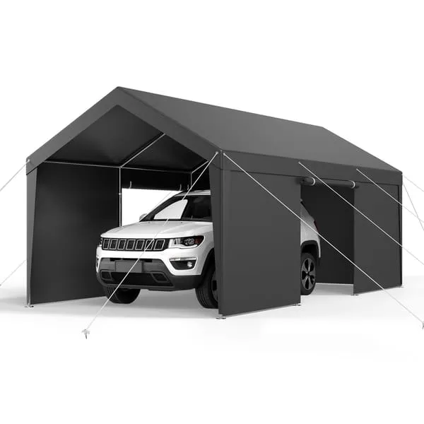 Carport Car Canopy 12x20FT Heavy Duty Car Shelter with Sidewalls