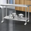 Cefito 1524x610mm Stainless Steel Kitchen Bench with Wheels 304