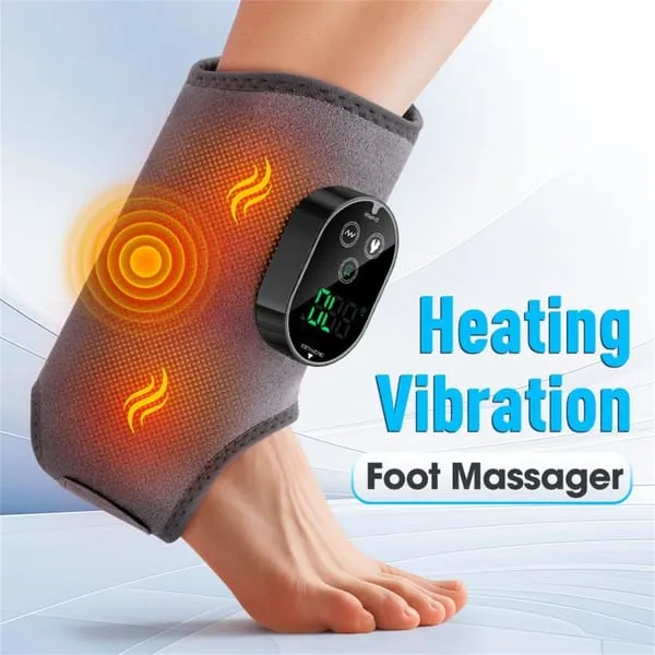 Cordless Ankle Heating Pad, Foot and Ankle Massager with Heat Foot Renew Triple GRAY