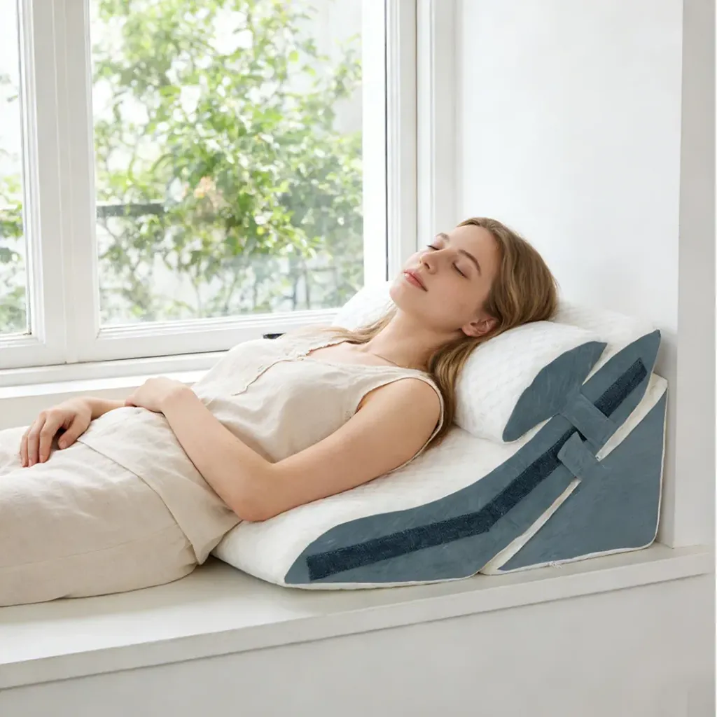 Dreamz 3-in-1 Orthopedic Bed Wedge Pillow Memory Foam Sleep Support Adjustable