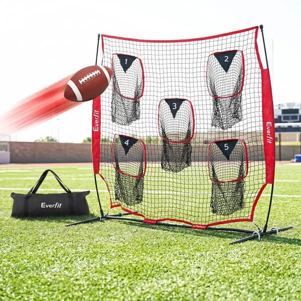 Everfit 1.8m Football Training Net 5 Target Portable Soccer Goal Nets Rebounder