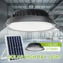 Solar Power Outdoor UFO LED High Bay Light 300W Black for Shed Garage Shop