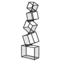 Artiss 5-Tier Bookshelf Metal Geometric Display Shelf Storage Organizer Black