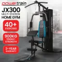 Powertrain JX-300 Multi Station Home Gym with 44kg Weight Stack Cable Machine All-in-One Full Body Strength Training