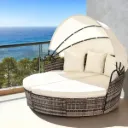 Gardeon Outdoor Day Bed Sun Lounge Setting Wicker Lounger Furniture Patio Beige Set of 3