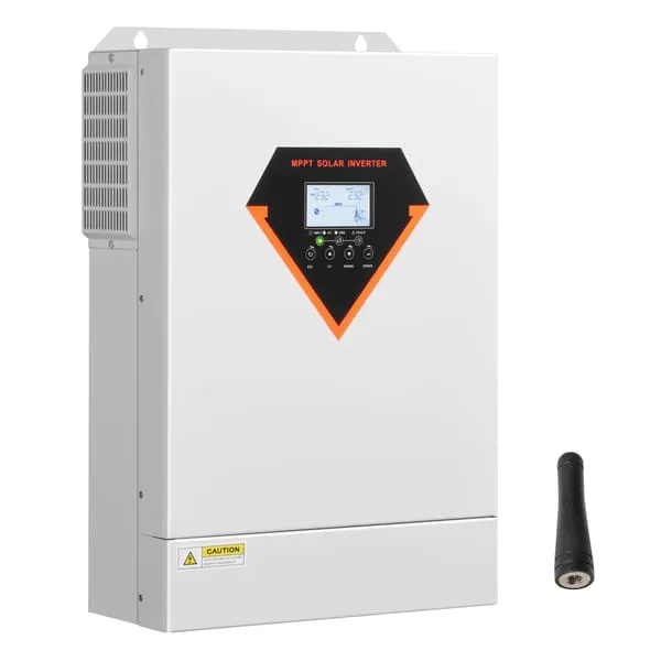 Hybrid Solar Inverter, 6000W, All in One Pure Sine Wave Power Inverter Charger, 220V AC, with Built-in 120A MPPT Solar Charger Controller