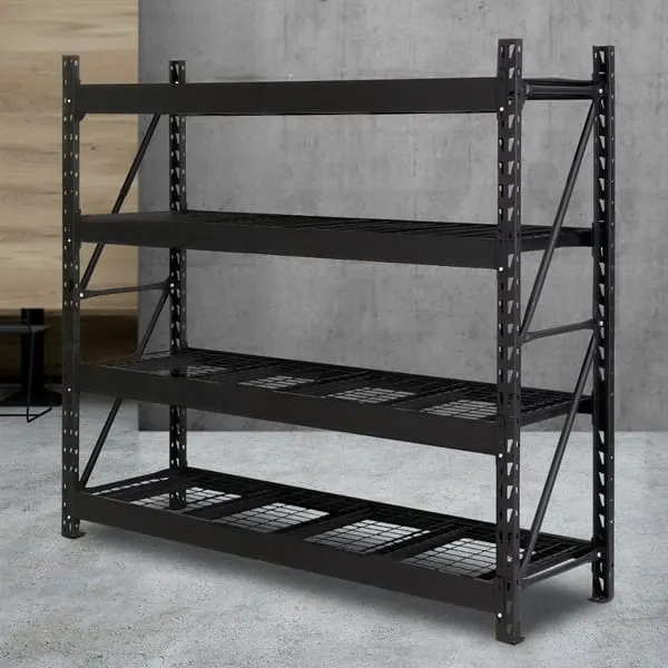 Giantz 2Mx2M Garage Shelving Warehouse Rack Pallet Racking Storage Shelve Black