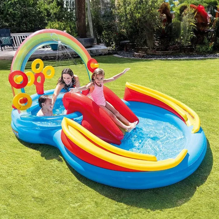 Intex Inflatable Rainbow Ring Play Centre w/ Slide