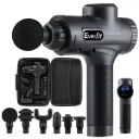 Everfit Massage Gun 30 Speed 6 Heads Vibration Muscle Massager Chargeable Black