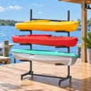 Weisshorn Kayak Storage Rack 3-Tier Canoe SUP Paddleboard Garage 80kg Casters