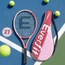 Everfit Tennis Racket Set 2 Pack 27 Inch Lightweight Cushioned Grip for Adults Pink