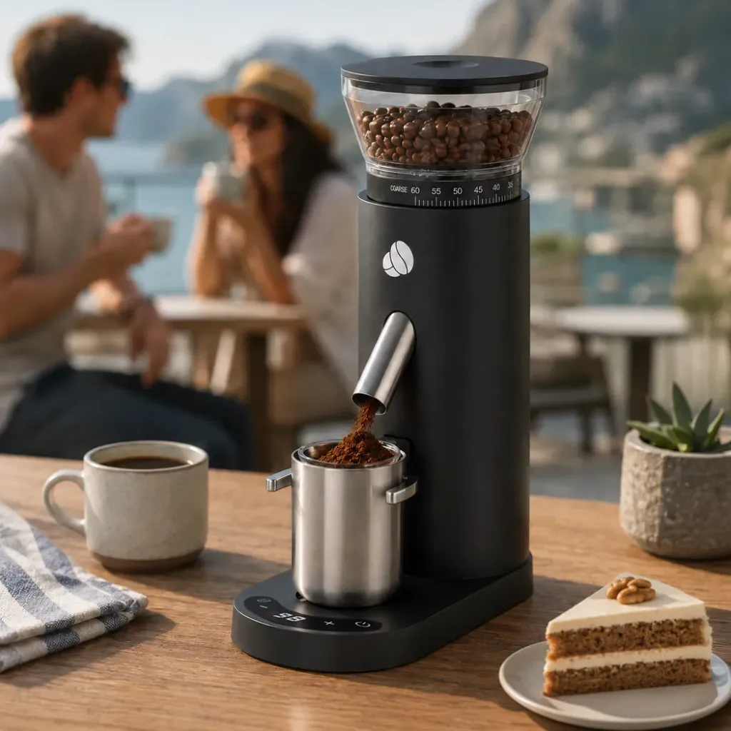 Spector Coffee Grinder USB Rechargeable Timer Memory 60 Settings Black