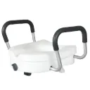 Levede Raised Toilet Seat with Handles Adjustable Height Aid Seniors White