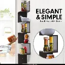5-Tier Corner Wall Shelf Display Storage Shelves - DARK BROWN