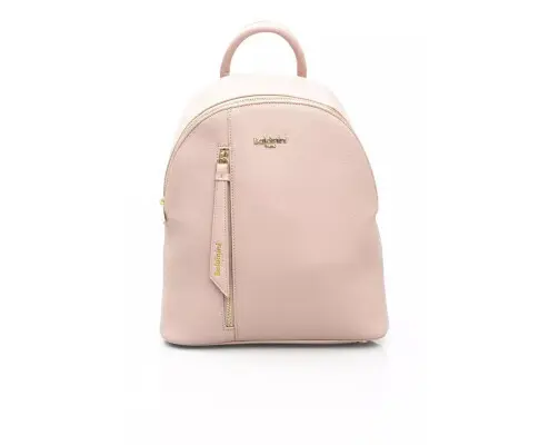 Baldinini Golden Logo Backpack with Zip Closure and Adjustable Straps One Size (women)