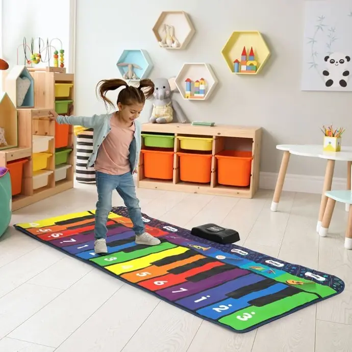 Bopeep Keyboard Playmat Kids Dance Music Mat Floor Piano Toys