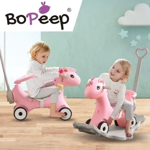 BoPeep Kids 4-in-1 Rocking Horse Toddler Baby PINK