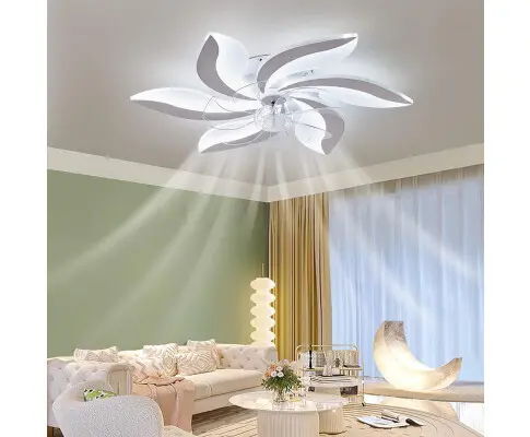 Low Ceiling Light Fan, Low Profile, 6 Wind Speed, 3 Colors (68 cm)