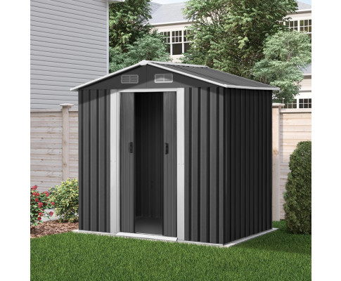 Giantz Garden Shed 1.96x1.32M Sheds Outdoor Storage Tool Workshop Metal Shelter Sliding Door