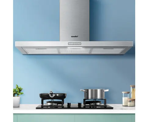 Comfee Rangehood 900mm 90cm Range Hood Stainless Steel Kitchen Canopy LED Light
