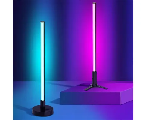 40CM RGB LED Bedside Table Floor Corner Lamp TV Cabinet Light Stand Gaming Decor