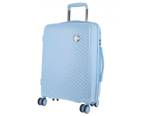 Pierre Cardin Inspired Milleni Cabin Luggage Bag Travel Carry On Suitcase 54cm (39L) - Blue