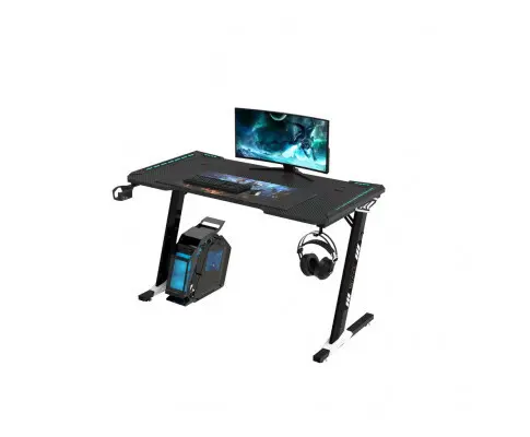 EKKIO RGB Gaming Desk Z Shape Black 140cm