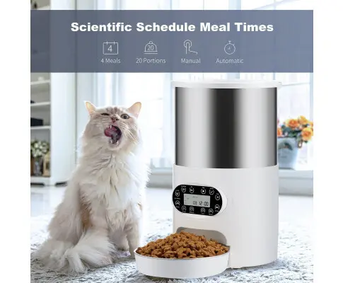 Electric Automatic Pet Feeder Stainless Steel 3L Dispenser