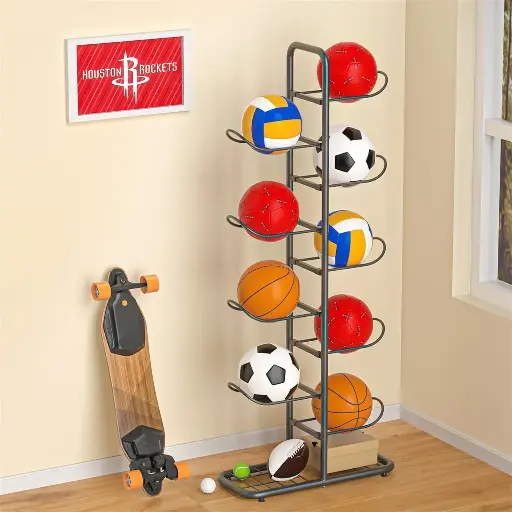 Basketball Soccer Storage Rack Ball Holder Display Stand