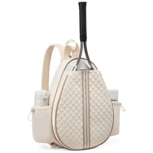 Off White Lightweight Waterproof Tennis Racket Backpack
