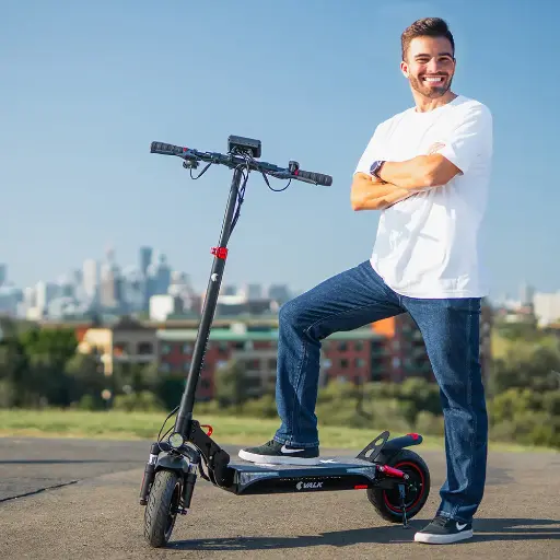 VALK Fusion 5 Electric Scooter, 500W 48V 13Ah Lithium 50km Range 40km/h Quad Shocks 10 inch Tyres
