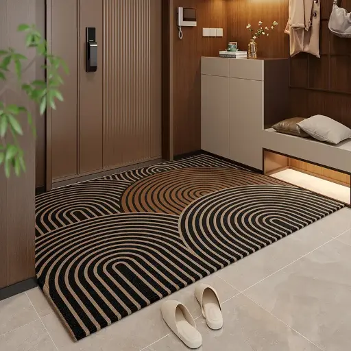 50*80cm Brown Style 3 Geometric Patterns Outdoor Entryway Mat
