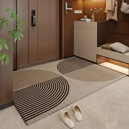 50*80cm Brown Style 5 Geometric Patterns Outdoor Entryway Mat