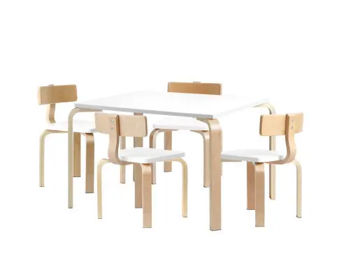 Keezi 5PCS Kids Table and Chairs Set Activity Toy Play Desk