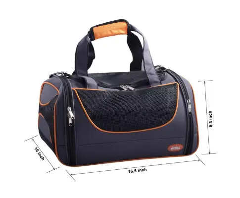 Pet Travel Bag Dog Cat Puppy Portable Foldable Carrier Small Shoulder Orange Cage